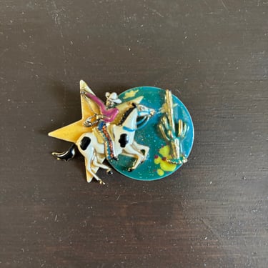 Colorful Cowgirl Pin