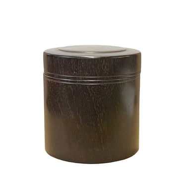 Chinese Zitan Wood Natural Pattern Round Box Holder ws2554E 