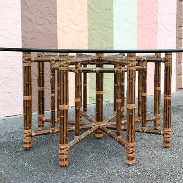 McGuire Rattan Dining Table