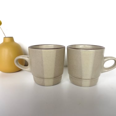 2 Vintage Heath Ceramics Cups in Mountain Blue Glaze, | Her