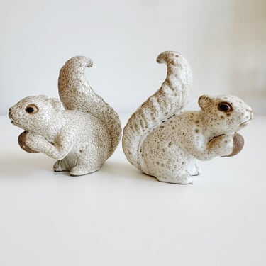 Fitz and Floyd Stoneware Squirrels