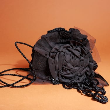 80s Black Evening Statement Clutch Purse Vintage Cross Body Evening Sequin Clutch Bag 