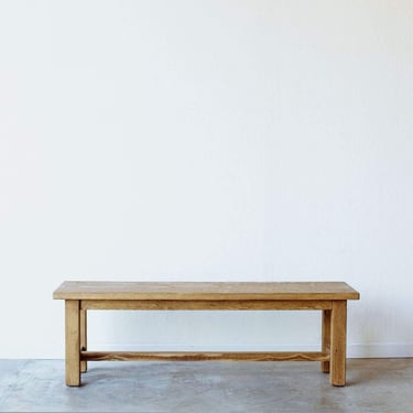 French Inspired Reclaimed Wood Farm Bench | Floor Sample