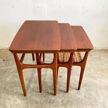 Vintage Danish Modern Teak Nesting Tables by Erling Torvits for Heltborg Møbler 