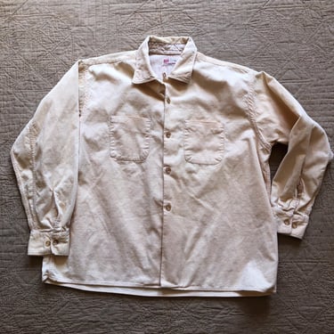 50s BVD Corduroy Loop Collar Shirt XL 