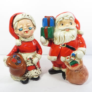 Vintage Santa Claus Bank and Ardco Mrs. Claus Figurine 
