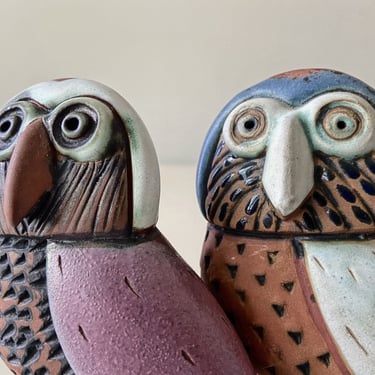Unique Susana Espinosa Owl Couple Lovers Vintage Puerto Rico Art Pottery Mid Century Casa Candina Ceramic Studio Rare Plate 