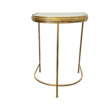 Uttermost Demilune Mirror Top Gold Side Table  MTF153-8