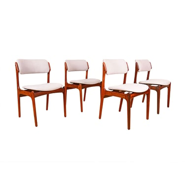 Set of 4 Danish Rosewood Dining Chairs by Erik Buch