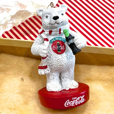 VINTAGE: Coca Cola Bear Ornament - Coke - 