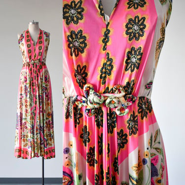 1970s Pink Dorothy Lovell Gown 