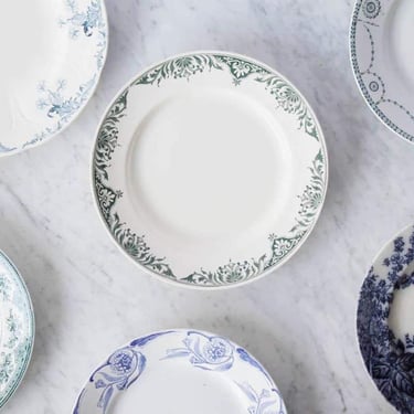 Vintage Transferware Plates &amp; Bowls Set of 4