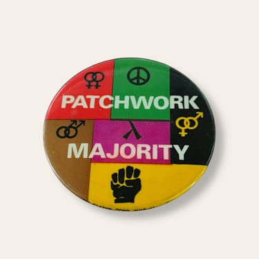 Vintage 1970’s Patchwork Majority Pin