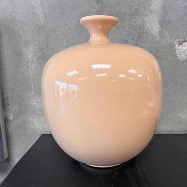 Mid Century Modern Pottery Vase by JARU in Ivory
