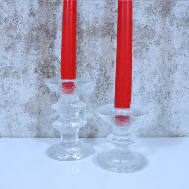 Pair of Festivo Candle Holders / Candlesticks Designed by Timo Sarpaneva for Iittala, Finland 