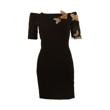 Dior Black Embellished Butterfly Dress