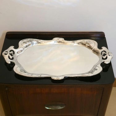 Very rare silver plated Art Nouveau tray / post-war tray / 
