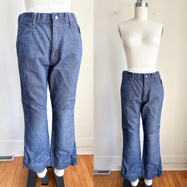 Vintage 1970s Teen Jeans / 18yr / 30