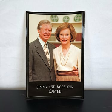 Vintage 80s Jimmy Carter & Rosalyn Carter Postcard 