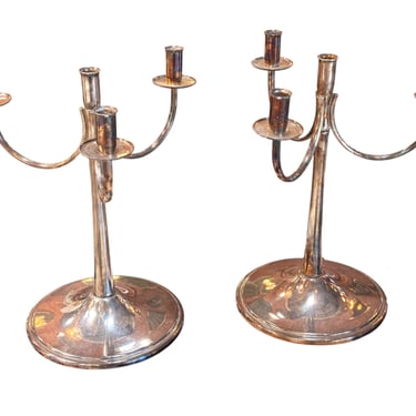 Pair of Italian Modernist Candelabra