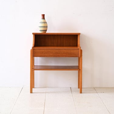 Vintage Teak Nightstand by Carlström & Co Möbelfabrik – Scandinavian Mid-Century Modern Design 