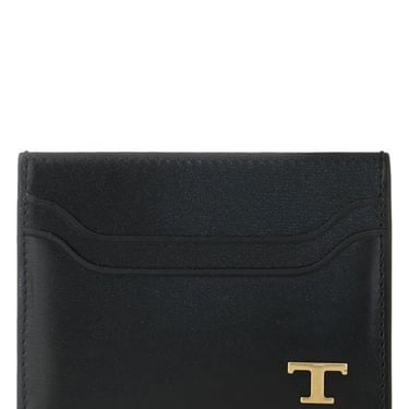 TOD'S Black leather card holder