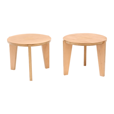 Wood Modernist Side Tables