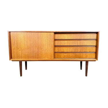 Vintage Danish Mid Century Modern Teak Compact Credenza 