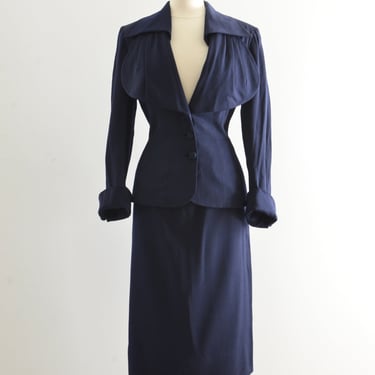 50's Sue Joy  Gabardine Suit / M