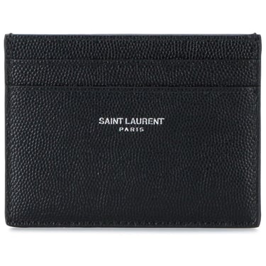 Saint Laurent Men Leather Credit Card Case