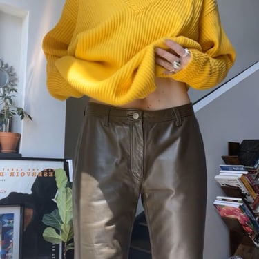 VTG Y2K Brown Leather Pants 