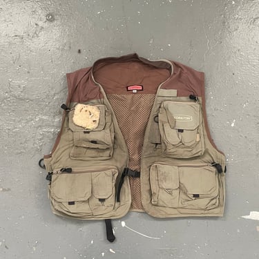 Size XXXL Vintage 90s Fly Fishing Vest Redington Fishing Multi Pocket Outdoors Mesh Mens Tan Hunting Outdoors Tech Technical Gorp Granola 