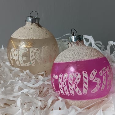 Shiny Brite Vintage Christmas Ornaments | Set of 2 