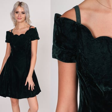 90s black velvet dress Vintage 90s Black Velvet Sheer Cut Out Waist Maxi Dress main image 1