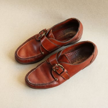 Vintage 90's Cole Haan Country Leather Buckle Strap Loafers 