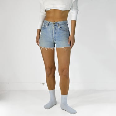 Vintage Levi's 501 Jean Shorts 27” Waist | 100% Cotton Denim | 1980s Made in USA | Tag W29 