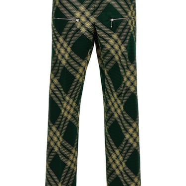 Burberry Men Check Wool Pants