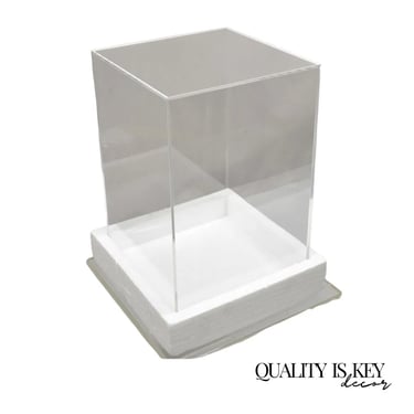5 Sided 18" Clear Acrylic Lucite Vitrine Display Case Christine Taylor Coll.