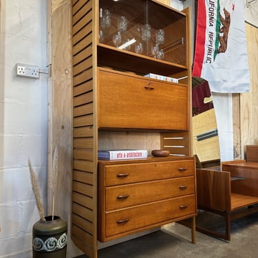 Ladderax Mid-Century Bureau, Chest of Drawers and Display Cabinet