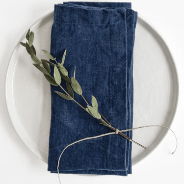 Linen Napkins Set of 2 | Navy