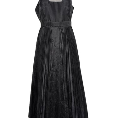 BCBG Max Azria - Black Semi-Sheer Pleated Formal Dress Sz S