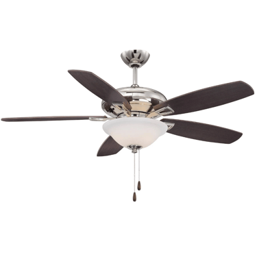 Savoy House 'Mystique' 52" Ceiling Fan with Light Kit in Satin Nickel 52-831-5RV-SN