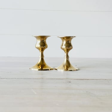 Vintage Brass Candlestick Holders Set of 2 