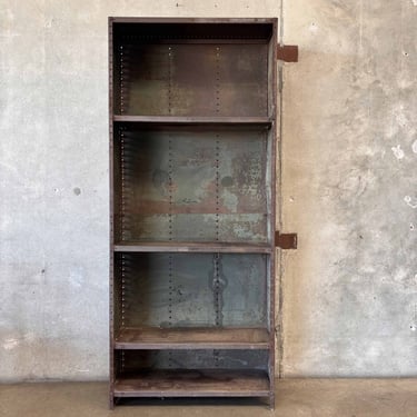 Vintage Industrial Shelving With Patina