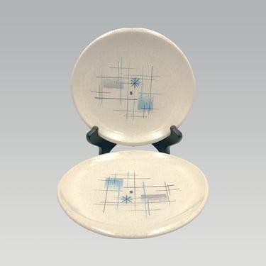 BREAD PLATES, Franciscan Oasis, Set of 2 | Vintage California Pottery Mid-century Modern Dinnerware Earthenware 