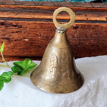 Vintage Unicorn Brass Bell India 