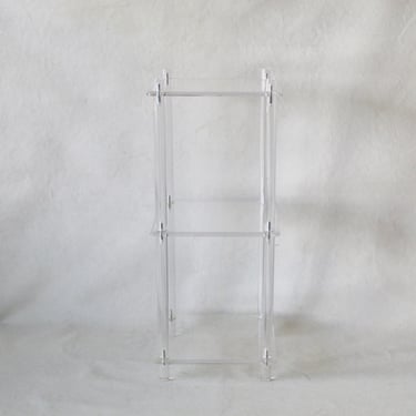 Vintage Modern Three Tier Lucite Plant Stand Bolt  Detail 