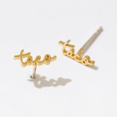 Larissa Loden - Taco Stud Earrings - Gold