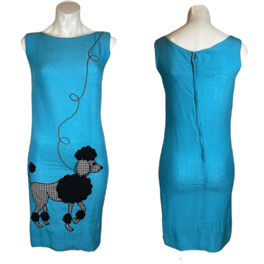 1960's Poodle Shift Dress Size XS