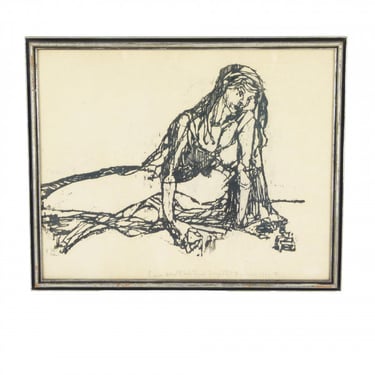 Ben Smith "Lucia" Woodblock Print, 1964
